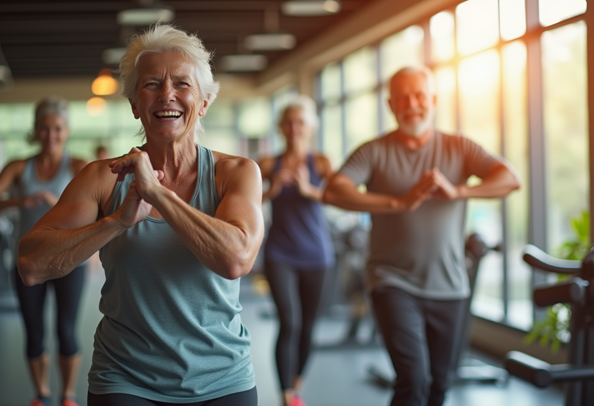Жінка в стрибку на фоні світанку